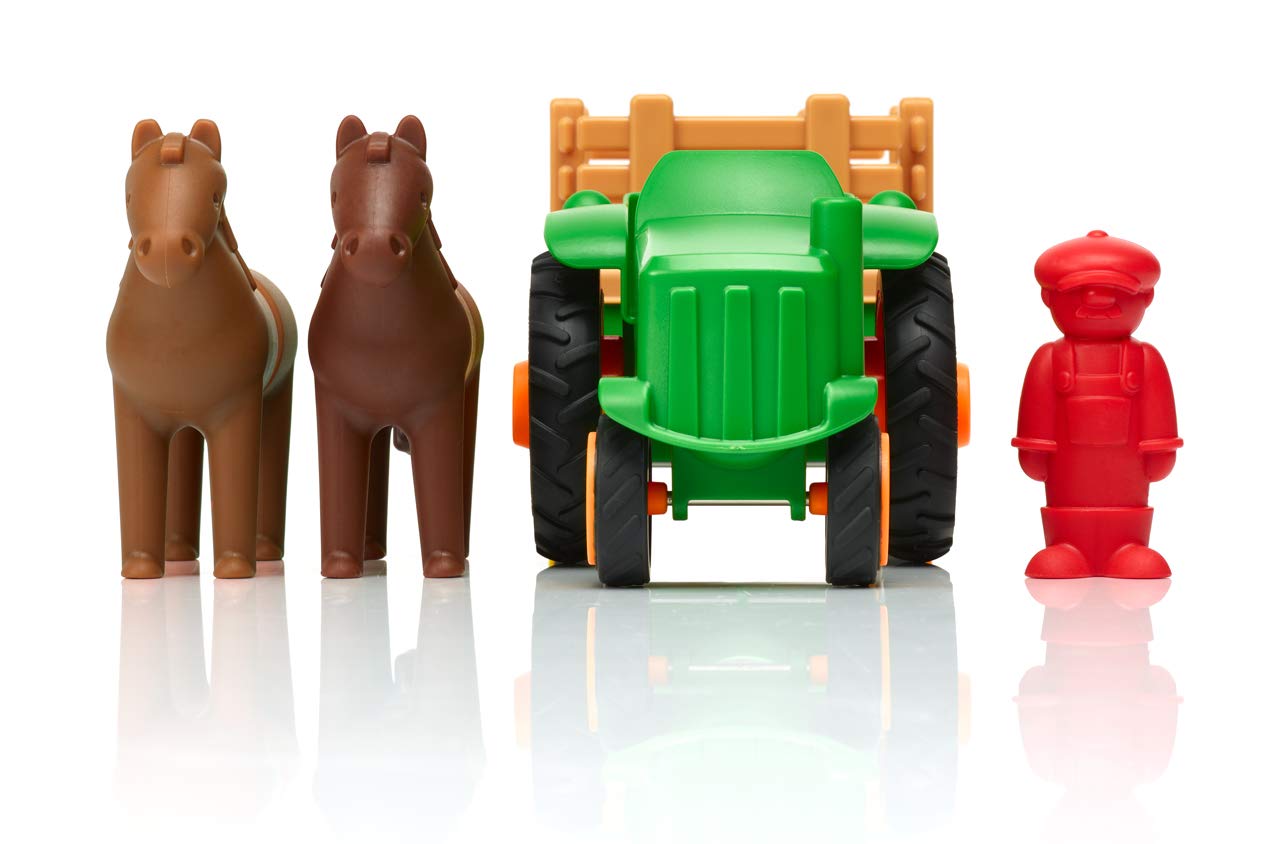 Smartmax My First Farm Tractor Stem Magnetic Discovery Play Set With Moving Tractor For Ages 1-5