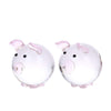 Jaswass Crystal Pig Figurine Mini Glass Animal Figurine Collectible Statue Set Of 2 For Decoration, Small Crystal Pig Decorative
