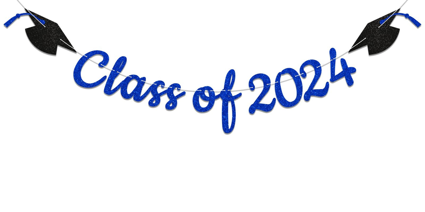 Class Of 2024 Banner, 2024 Graduation Party Decorations, Congrats Grad 2024 Bunting Sign, We Are So Proud Of You Banner, Congrat