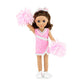 Emily Rose 14 Inch Doll Clothes | Pink 14'' Doll Cheer Cheerleader Outfit, Includes Pom-Poms, Bloomers, Hair Tie And Shoes | Fit