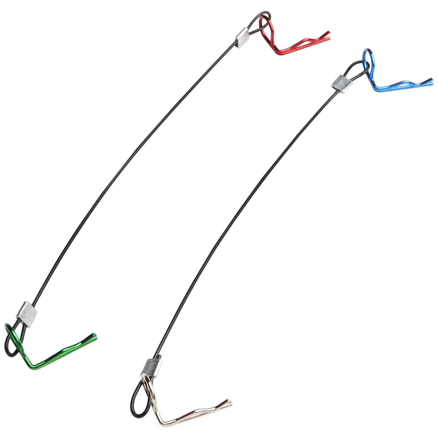 GDOOL 50 Pieces 90-Degree Angle Body Clips Bent Springy Pins & RC Car Clip Pin Steel Wires for 1/8 1/10 1/12 Scale RC Model Cars