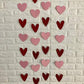 80 Heart Garland Red & Pink- Valentines Day Decoration, Hanging Hearts, Valentines Day Banner, Hanging Valentines Garland, Valen