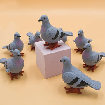 Luozzy 4Pcs Pigeon Wind Up Toys Dove Clockwork Pigeon Toys For Kids Jumping Simulation Early Pigeon Clockwork Toys Kid Mini Pigeon Toys Party Favors Ornament, Random Color