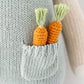 cuddle + kind Henry The Bunny Hand-Knit Doll, 13" Little Size, Multi-color, 100% Cotton, Fair Trade, Heirloom Quality