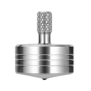 CHEETOP Stainless Steel Spinning Top  Precision Mini Desktop Gyroscope  Kill Time Reduce Stress ADHD Toys  Perfect Balance Gyro (Style 4) Silver