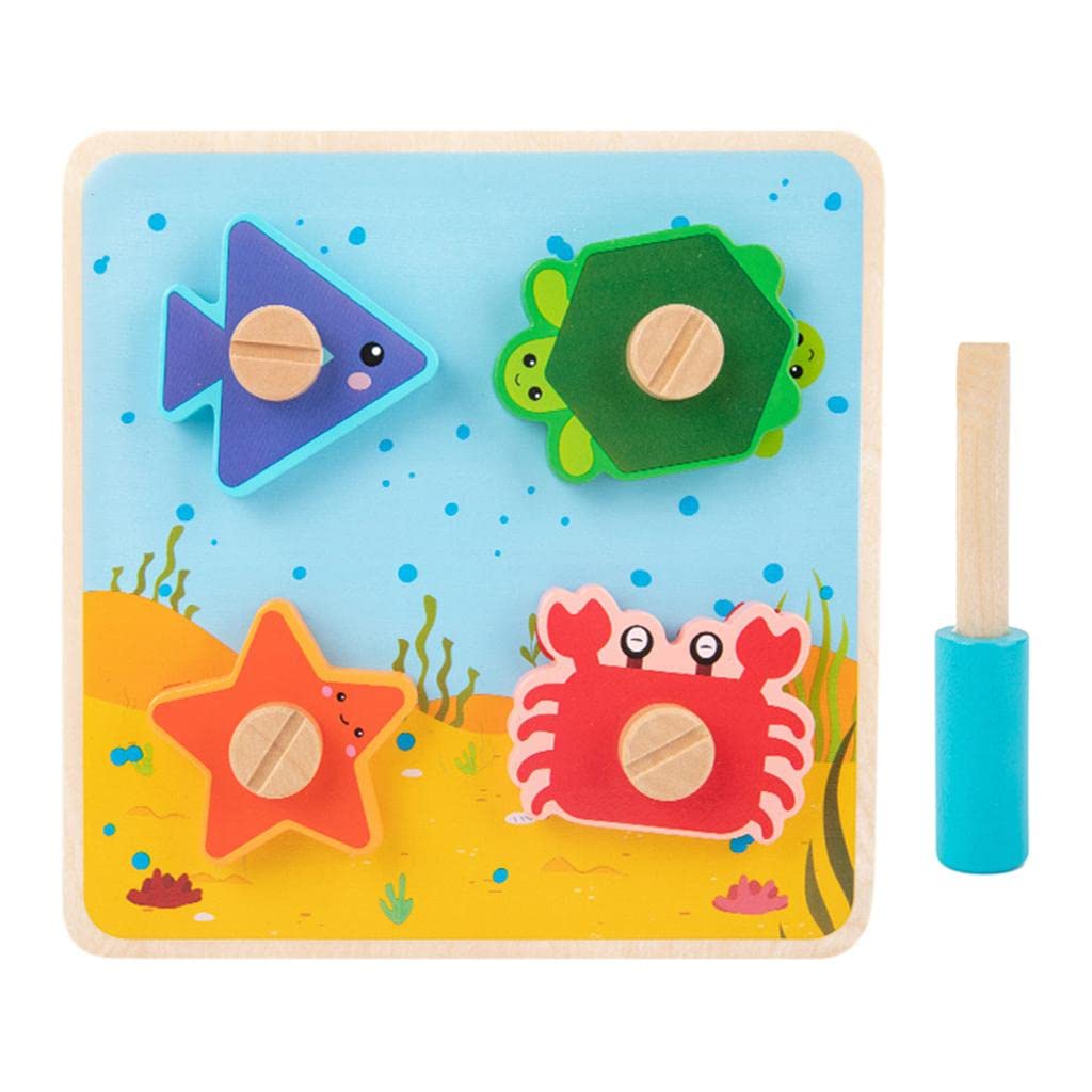 Jazzy Pearls Wooden Puzzle Montessori Toy Early Learning Educational Toys Marine Animals|Toys & Hobbies | Educational|1Set Match