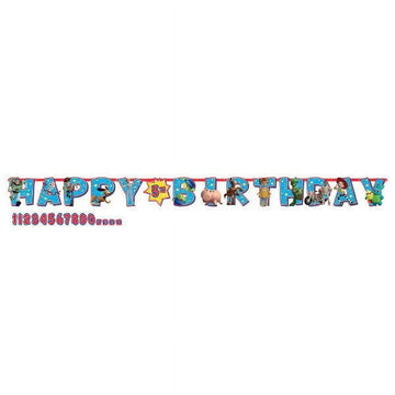 Disney/Pixar Toy Story 4 Jumbo Add-An-Age Letter Banner (10.5' X 10') - Pack Of 1 - Multicolor Customizable Birthday Celebration Decoration