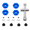 GLOBACT Aluminum 12mm Hex hub Wheel hex hub Adaptor with M4 Nut and Cross Wrenches for 1/10 trx4 Axial Redcat ARRMA Granite Volt