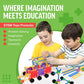 STEM Master Educational Building Blocks Kit, 176 Pieces, Multicolor - Perfect Easter Basket Stuffers for Kids Ages 4-8