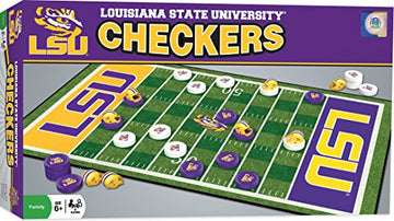 MasterPieces Family Game - NCAA LSU Tigers Checkers - Officially Licensed Board Game for Kids & Adults, 13 x 21