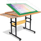 All4Jig 1500 Piece Jigsaw Puzzle Table With Legs,25''X34''Adjustable Puzzle Tables For Adults, 3-Tilting-Angle Portable Wooden J