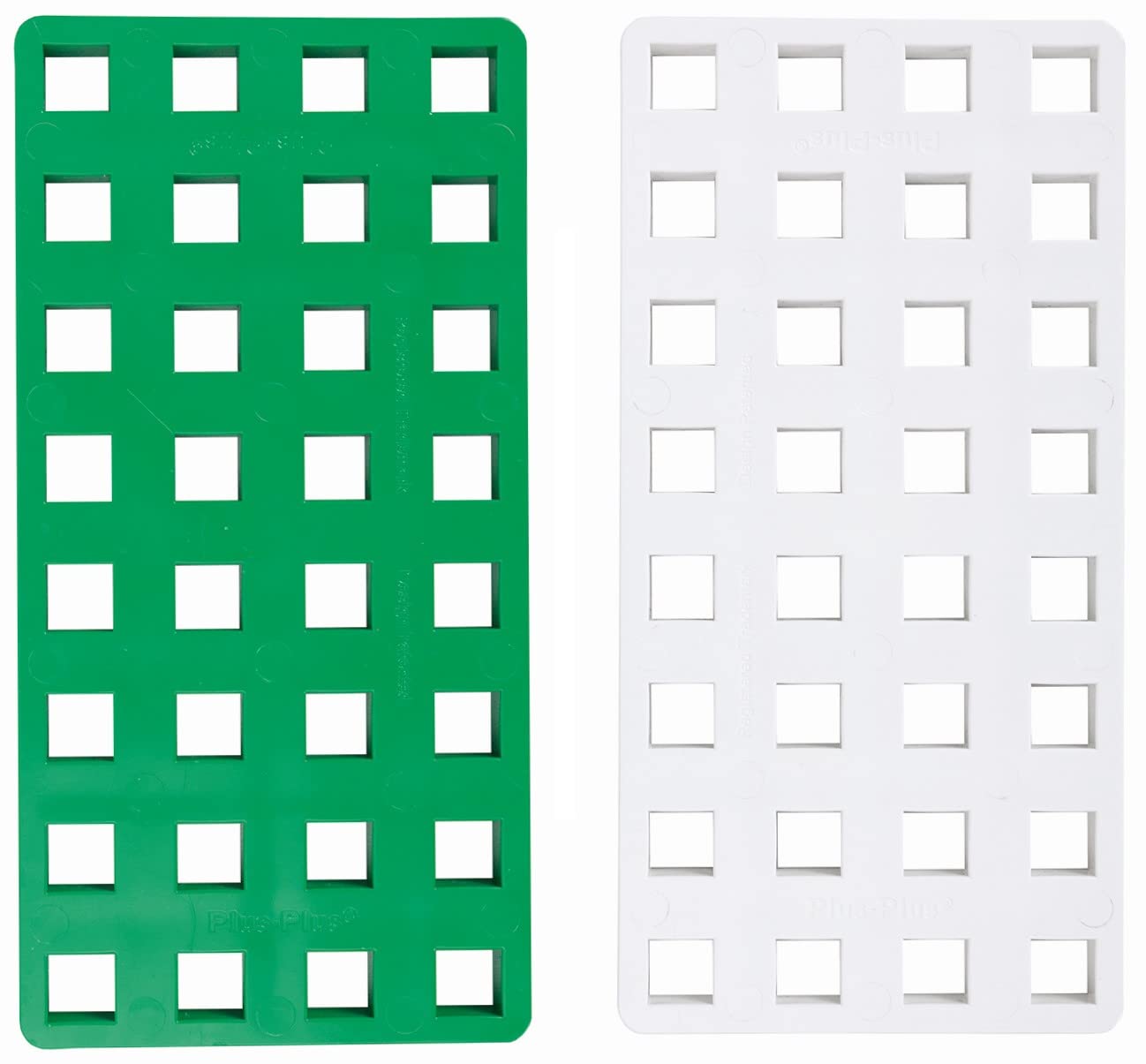 Plus-Plus 9603287 Ingenious Construction Toy, Big Pegboard, Green/White, 2 Pieces, Large