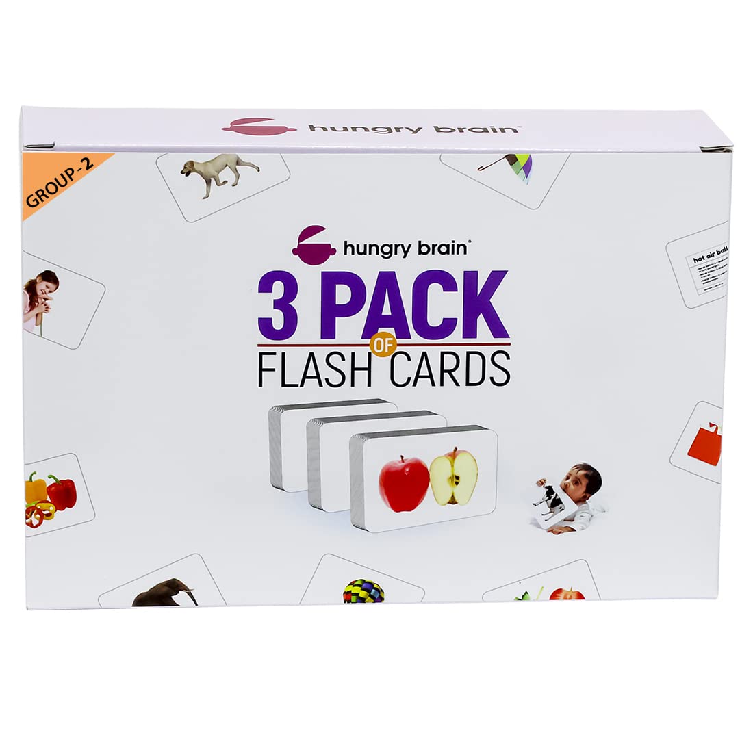 My First Pack Of 3A Baby Flash Cards 3 Months+ | Montessori Learning Cards For Toddlers | Early Brain Development | Improve Voca