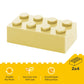 Unirolic Classic Building Bricks, 100 Piece 2X4 Building Blocks Stem Creative Building Toys Compatible With All Major Brands, Moc Building Bricks Diy Play Set For Kids(Sand)