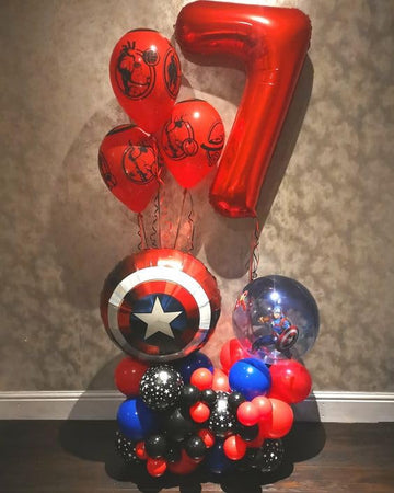 Red Number 7 Balloon 40 Inch, 7 Balloon Number, 7Th Birthday Decorations, Red Party Supplies For Boys Girls