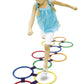 Goodlysports 2-In-1Hopscotch & Bean Bag Toss,Combine Hopscotch Rings With Bean Bag Toss Game, Bean Bag Toss Game For Kids,Hopscotch Outdoor Game,Agility Rings,Fun Playground Toys For Boys And Girls