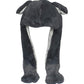 Joyhy Kids Adults Plush Hat Ear Moving Ear Flap Hat With Paw Tiger
