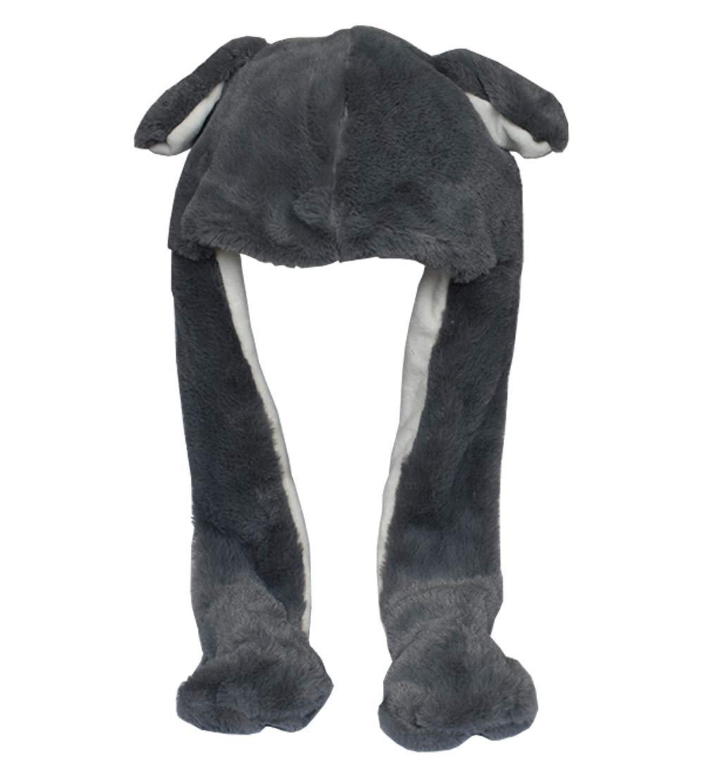 Joyhy Kids Adults Plush Hat Ear Moving Ear Flap Hat With Paw Tiger