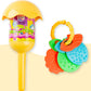 RatnaS Lovely Rattle With Fruit Shaped Teething Toys, Shake & Roll, Sweet Sound, Sensory Development Toy, Non Toxic, Easy To Ho