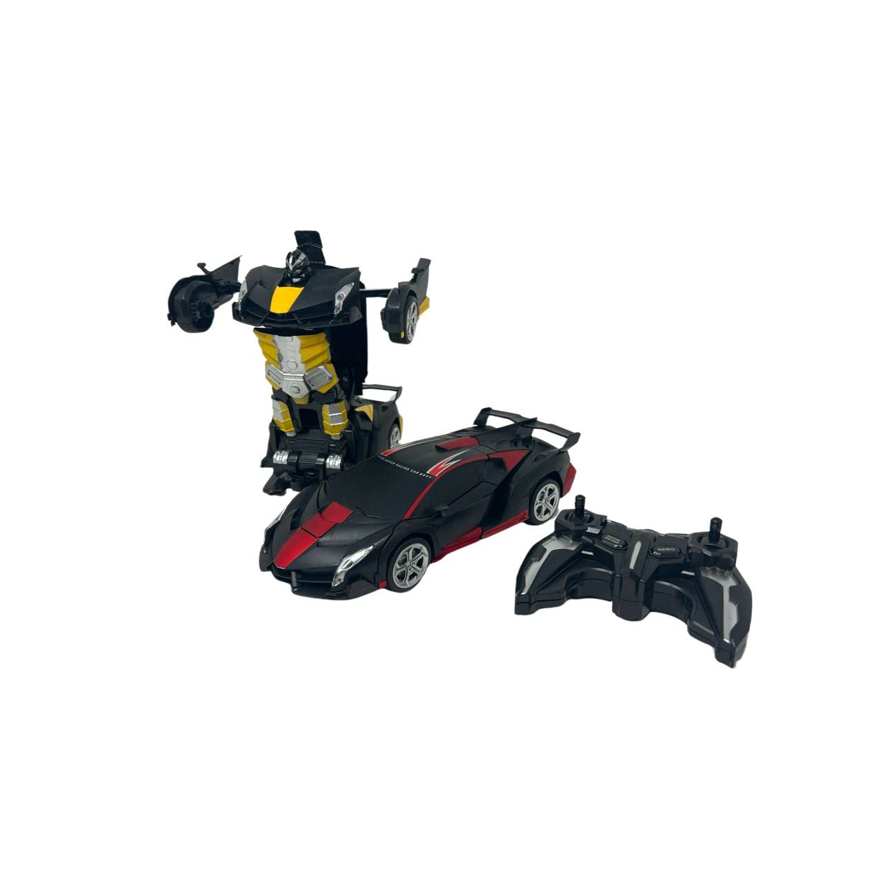 Shnrasar Transform Car Robot, Remote Control Car, One Button Deformation To Robot, 2.4Ghz 1:18 Scale, Red, Boys Toys Gifts 6+