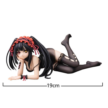 Lunk Tokisaki Kurumi Action Figure Black Pajamas Model Pvc Anime Statue Character Collections Model Ornaments 7.5 Inch
