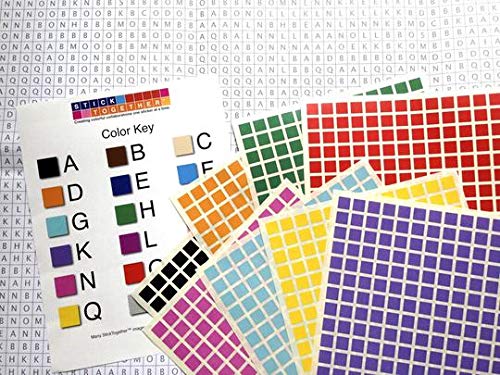 StickTogether Huge Mosaic Puzzle Poster Kit - Large Tiger, 40” x 36”, Paper, No Mess Paint by Sticker, Group Project Activity