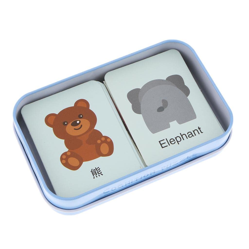 Styleheaven 32 Pieces Preschool Educational Flash Cards For Kids Animals