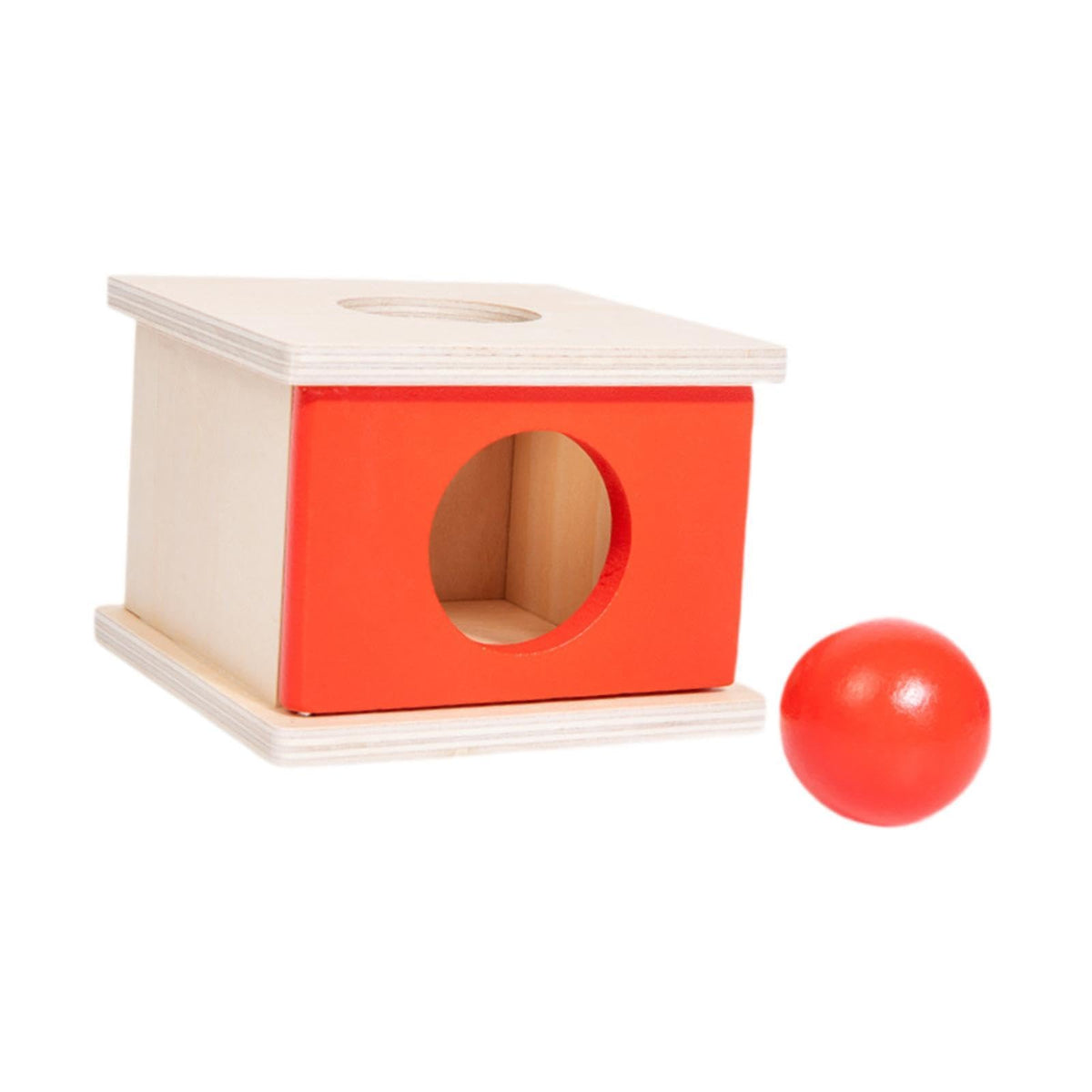 MerishoppWooden Object Permanence Box Early Learning Set For Children Boys Girls Kids Red|Baby|Toys For Baby|Developmental Baby 