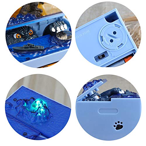 Romeeton Electronic Coin Money Box, Automatic Stealing Coin Monster Dinosaur Coin Bank Piggy Toy Musical Movement Money Box Anim