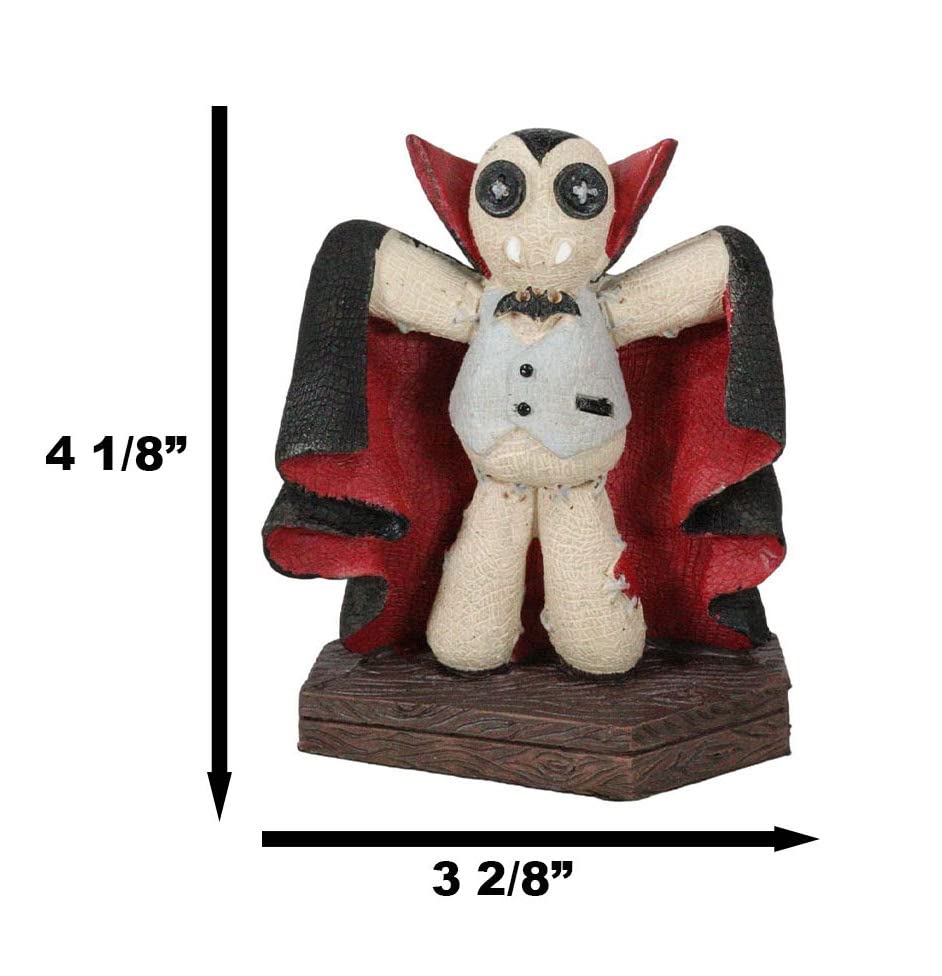 Ebros Day Of The Dead Pinheadz Monster With Voodoo Stitches Figurine Halloween Collectible Statue Fantasy Mythical Beings Undead Apocalypse Horror Icon (Draco My Vampire Dracula)