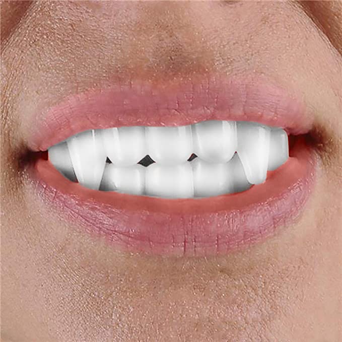 The Dreidel Company Halloween White Teeth Fangs Teeth, Costume, Funny Halloween Dress-Up, Pretend Play Decoration (144-Pack)