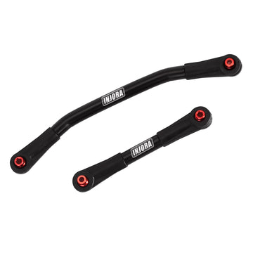 INJORA Steering Link Stainless Steel with Plastic Rod Ends for 1/24 RC Crawler Car Axial SCX24 C10 Deadbolt JLU Gladiator Bronco