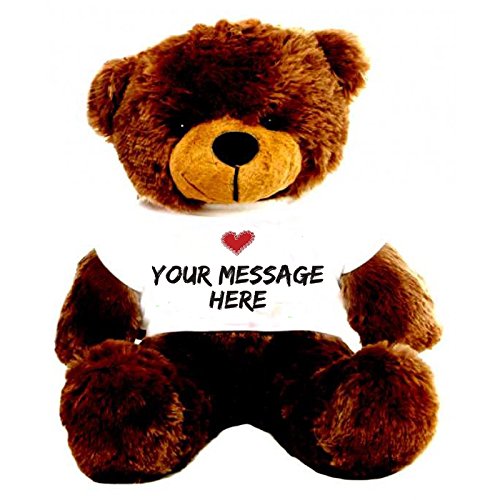 CLICK4DEAL 5 Feet Big Teddy Bear with Personalized Tee & Heart Stamp(152 cm (Dark Brown)
