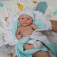 Mire & Mire Reborn Baby Dolls 12'''' Boy Micro Preemie Full Body Silicone Baby Doll Realistic Open Eyes Baby Doll (Blue), Pink