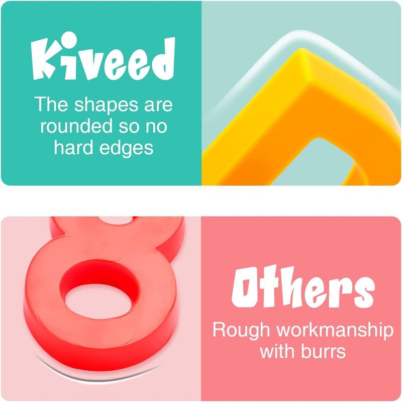 Kiveed Magnetic Letters And Numbers Toy Set: Strong Magnetic 78 Pcs Colorful Alphabet Magnets For Toddlers - Educational Abc 123