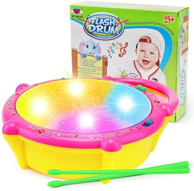 Littlemore Beautiful Drum Gift Gallery Musical Toys For Kids 3D Flash Drums Toys For Kids With Lights & Musical,Good Quality
