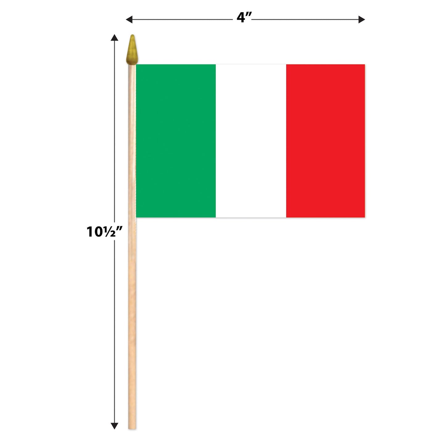 Beistle 12-Pack Italian Rayon Flag, 4-Inch by 6-Inch