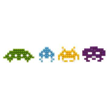 Nanoblock - Space Invaders - Invaders, Character Collection Series Building Kit