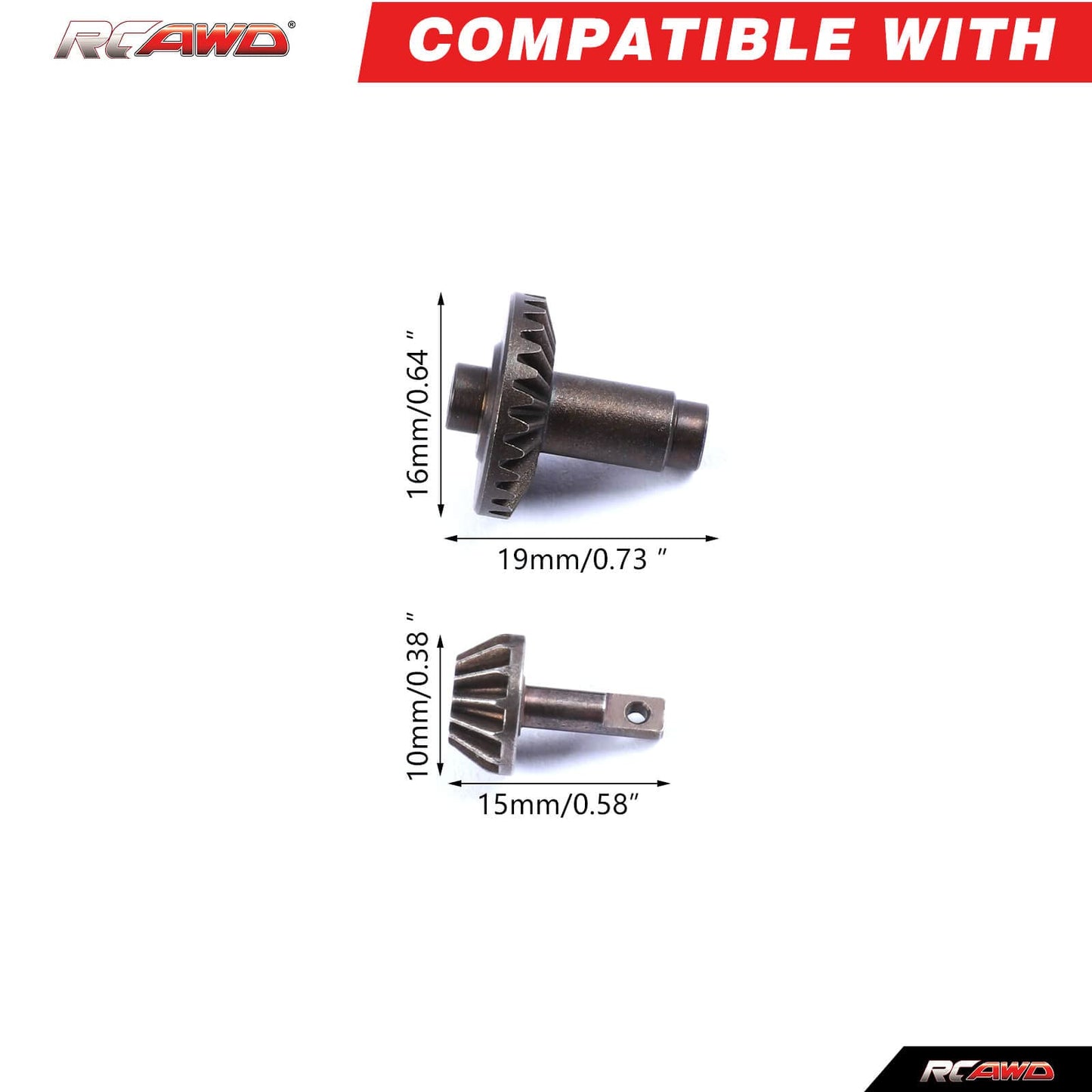 RCAWD CR18P Portal Axles Differential Gears for Hobby Plus 1/18 CR18P Rock Van & Trail Hunter Diff Gear Upgrade Parts