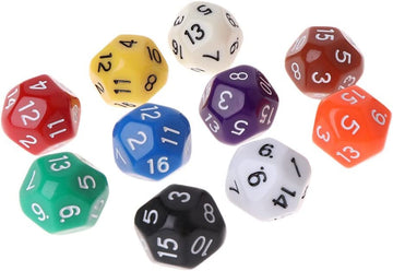 10 Pcs Polyhedral Dice for Dungeons and Dragons 16 Sided Dice Set Polyhedral Dice with Other Table Games with Random Multi Color