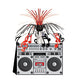 Beistle 1980?? Hip Hop Decorations For Old School Party 80?? Theme Retro Boom Box Centerpiece, 14'', Gray/Black/Red