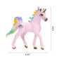 Uandme 8Pcs Unicorn Toy Figurine Set Unicorn Cake Toppers For Party, Birthday, Imaginative Toy Gift For Kids
