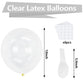 Bezente Clear Balloons Latex Party Balloons - 100 Pack 12 Inch Round Helium Transparent Balloons For Wedding Baby Shower Birthda