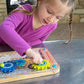 Fat Brain Toys Go Go Gears! - Wooden Size-Matching Puzzle For Preschoolers Ages 3+