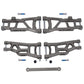 HobbyPark Aluminum Suspension Arms Set (Front & Rear), w/Tie Bar for 1/10 Traxxas Slash 2WD RC Car Upgrade Parts Hop Ups, Replac