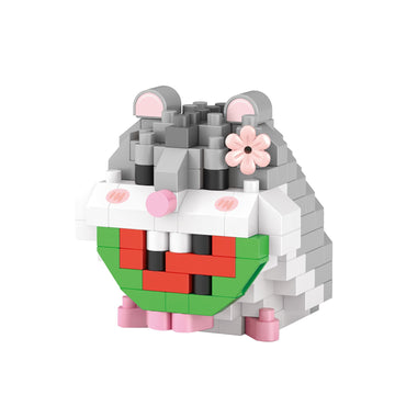 Hamster Micro Building Bricks Kits, Cute Mouse Mini Building Blocks Set, Colorful Animals Toy Educational Creative Model Buildin