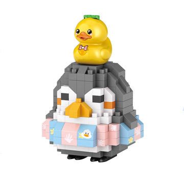 Penguin Micro Building Bricks Kits, Cute Duck Mini Building Blocks Set, Colorful Animals Toy Educational Creative Model Building