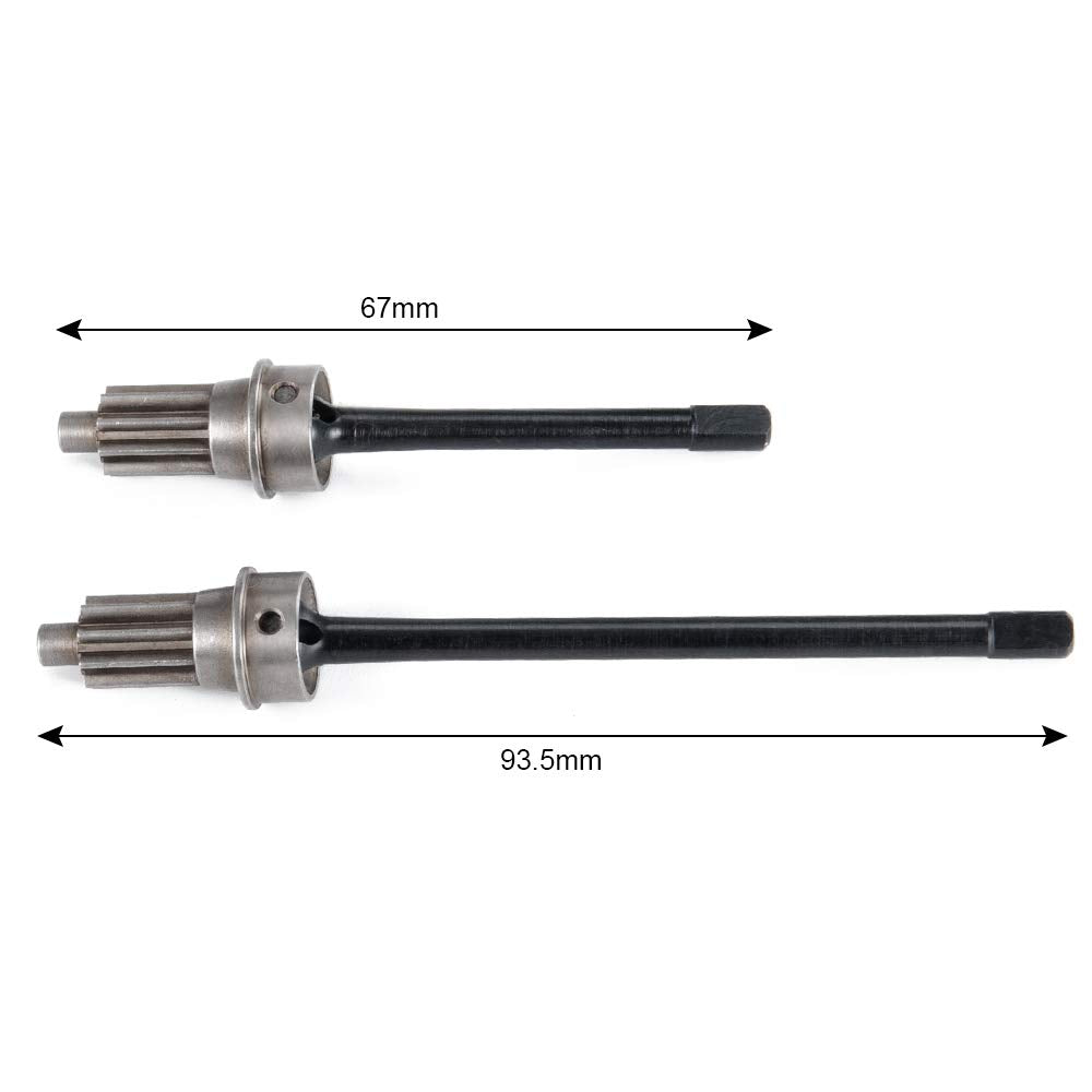 Que-T Front CVD Axle Shaft Set Portal Drive Input Gear for 1/10 RC TRX-4
