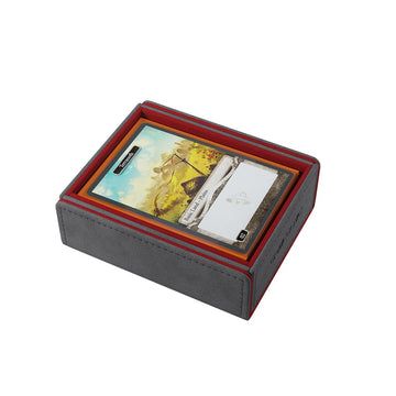 Gamegenic Token Keep - Premium Token Box For Safe Storage, Fits Dungeon 1100+ And Dungeon S 550+, Holds Tokens, Dice, And Cards, Fully Usable During Gameplay, Gray/Red Color, Made