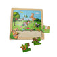 Wooden Jigsaw Puzzle Set Of 3 Pcs, Dino Pets Vehicles Level Up Puzzles Difficulty From 9 Pcs To 16 Pcs 25 Pcs Educational Presch